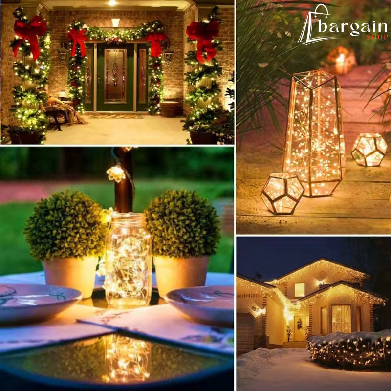 Solarne novogodišnje lampice (10 metara)